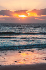 ocean landscape at sunset Fuerteventura.