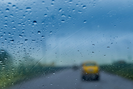 Raindrops - monsoon stock image of Kolkata