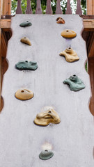 climbing wall in the rope children's town