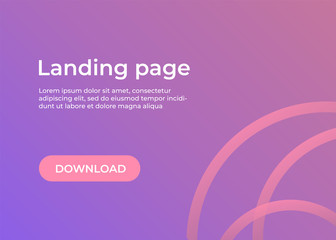 Landing page template. Website template for websites and apps. Landing page vector design UI