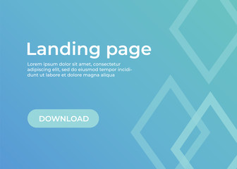 Landing page template. Website template for websites and apps. Landing page vector design UI