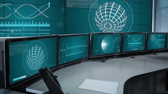 Mission Control 4K Virtual Studio Set News / Green Screen Background