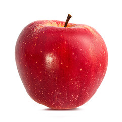 Fresh red apple isolated on white background with clipping path