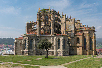 Fototapeta na wymiar Church of St. Mary of the Assumption, Castro Urdiales, Cantabria, Spain.