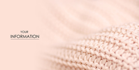 Beige knitted sweater texture fabric textile macro pattern blur background