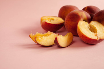 Naklejka na ściany i meble Peaches. Summer fruits.