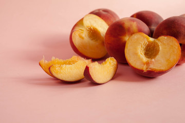 Naklejka na ściany i meble Peaches. Summer fruits.