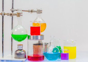 equipment of distillation in laboratory experiments in chemical blending