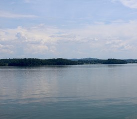 The beauty of the lake on a hot and humid day. 