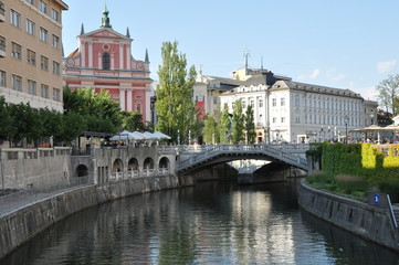 Naklejka premium Ljubljana city centre