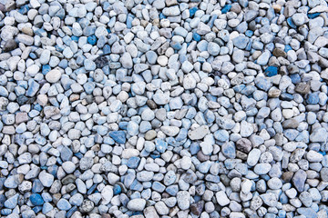 River pebbles of gray and blue stones