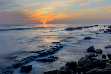 Obraz premium Tidal Pool Sunset