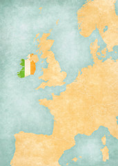 Map of Western Europe - Ireland