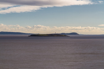 Flat Holm island in Bristol Channel.