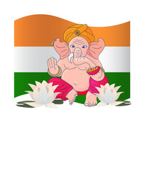 India Independence Day Vector Illustration. Independence Day of India banner or poster template.