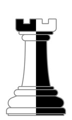 Chess rook abstract illustration