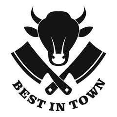 Best in town meat logo. Simple illustration of best in town meat vector logo for web design isolated on white background