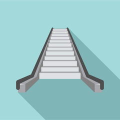 Escalator icon. Flat illustration of escalator vector icon for web design