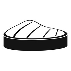 Piece tuna icon. Simple illustration of piece tuna vector icon for web design isolated on white background