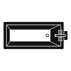 Top view bathtube icon. Simple illustration of top view bathtube vector icon for web design isolated on white background