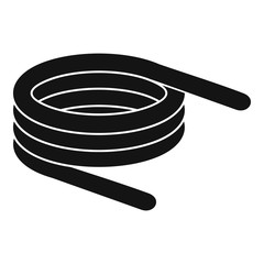 Short spring coil icon. Simple illustration of short spring coil vector icon for web design isolated on white background