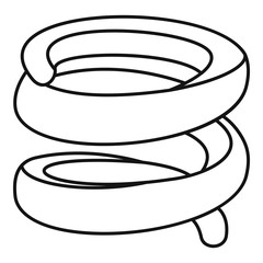 Industrial spring icon. Outline industrial spring vector icon for web design isolated on white background