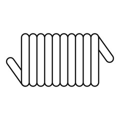 Cord spring coil icon. Outline cord spring coil vector icon for web design isolated on white background