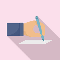 Hand sign at election icon. Flat illustration of hand sign at election vector icon for web design