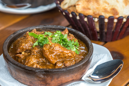 Traditional Georgian dish ostri - hot, spicy meal