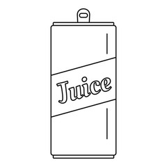 Juice can icon. Outline juice can vector icon for web design isolated on white background