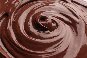Obraz na płótnie Canvas Tasty melted chocolate, closeup