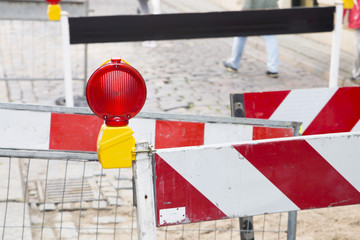 repair of the road in the city, blocked
