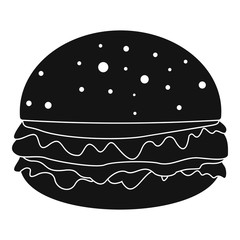Burger icon. Simple illustration of burger vector icon for web design isolated on white background
