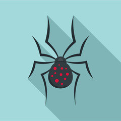 Spider icon. Flat illustration of spider vector icon for web design