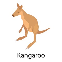 Kangaroo icon. Isometric of kangaroo vector icon for web design isolated on white background