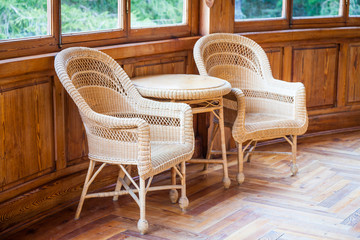 Old wicker chairs