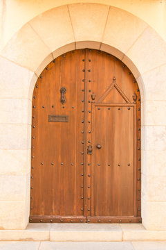 wood door brown color