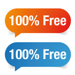 Fototapeta premium Hundred percent free set