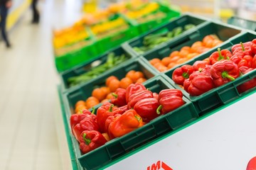 Vegetables Section in the Supermarket