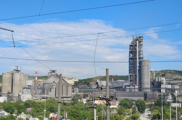 A large cement plant. Verkhnebakansky cement plant.