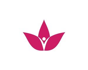 Lotus flowers design logo Template