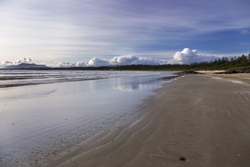 Long Beach Scenic Landscape View in Pacific Rim National Park Reserve on Vancouver Island, British Columbia Canada