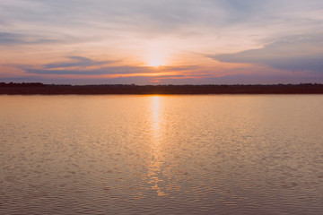 sunrise in the sea, beautiful sunrise above the sea landscape background