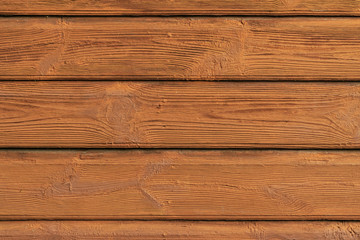 Fototapeta premium Natural painted wooden surface, texture. Rustic wooden horizontal brown wood planks with cracks, scratches for modern design, background, copy space