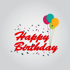 Happy Birthday Vector Template Design Illustration