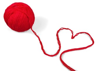 Heart-Shape Made of Yarn
