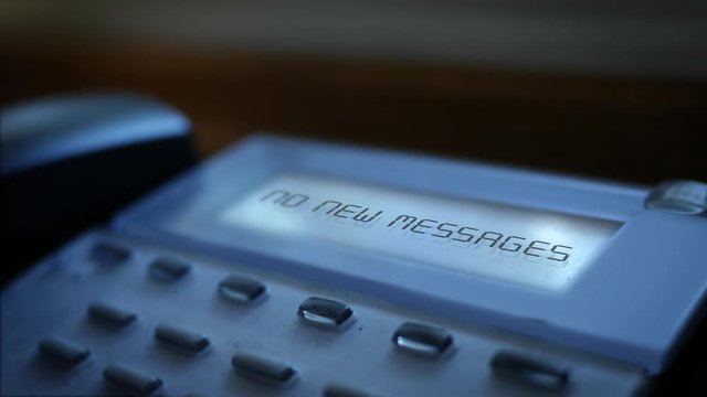 No New Messages message on modern business landline system