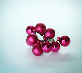 red Christmas balls .isolated on white background