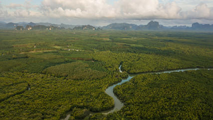 landscape of Mountain in Krabi Thailand