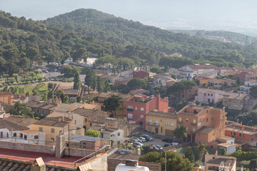 Fototapeta na wymiar beautiful aerial view of the city of Begur, Spain